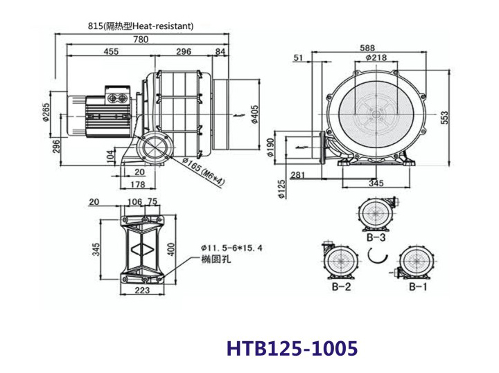 HTB100高压多段鼓风机 4KW大风量风机